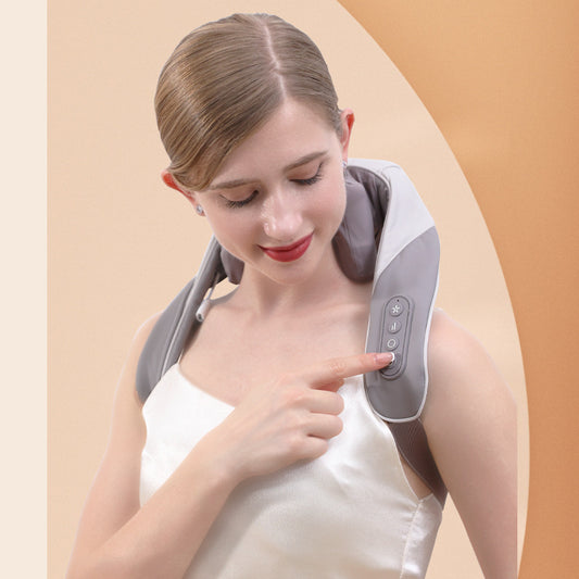 Rechargeable Neck Massager - 3D Heated Deep Kneading for Neck & Shoulders