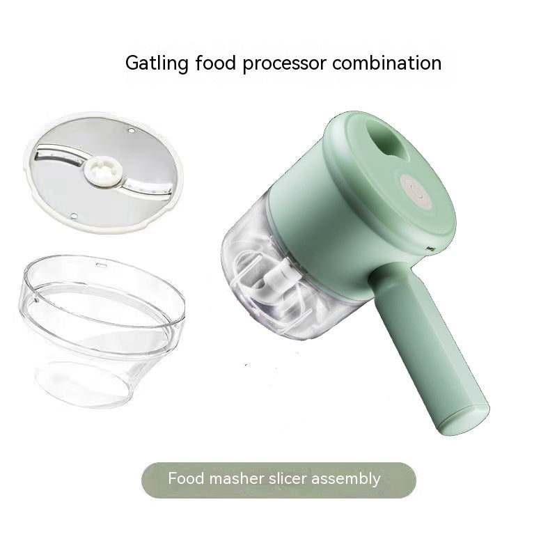 Multifunctional Electric Vegetable Cutter & Garlic Masher Set