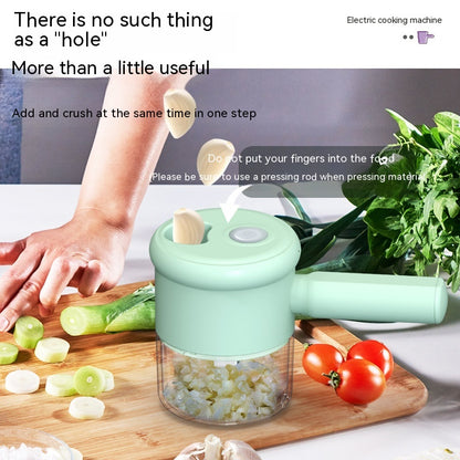 Multifunctional Electric Vegetable Cutter & Garlic Masher Set